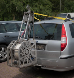 Fig. 1 Overview of the TowTechniks T2 mounted on a tow hitch